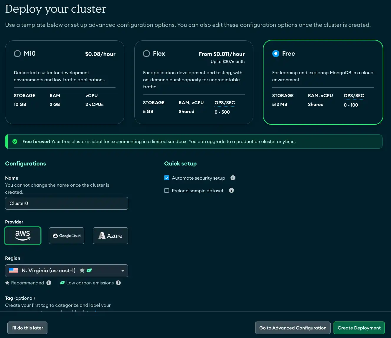 Screenshot of the UI
