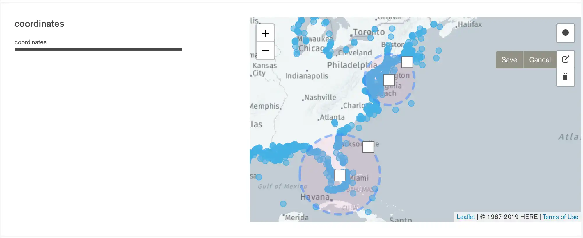 Image showing map filter editing