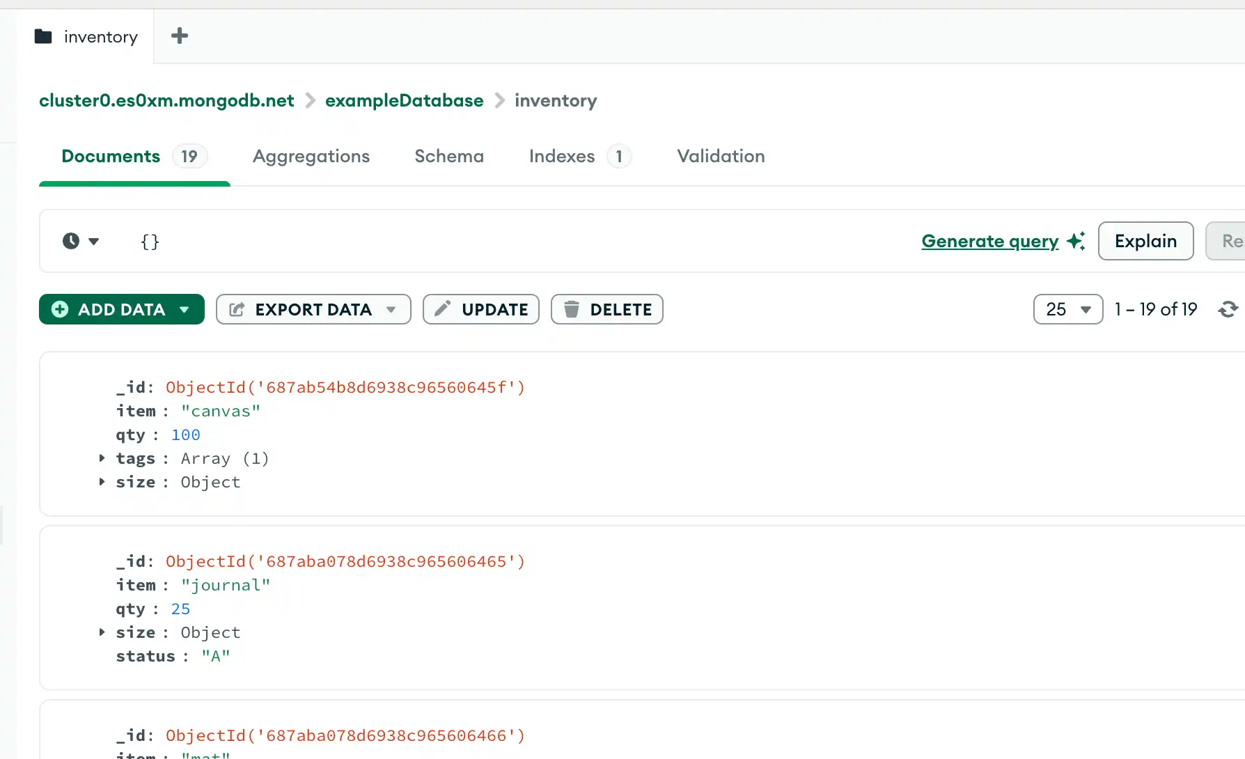 Compass select all documents in collection