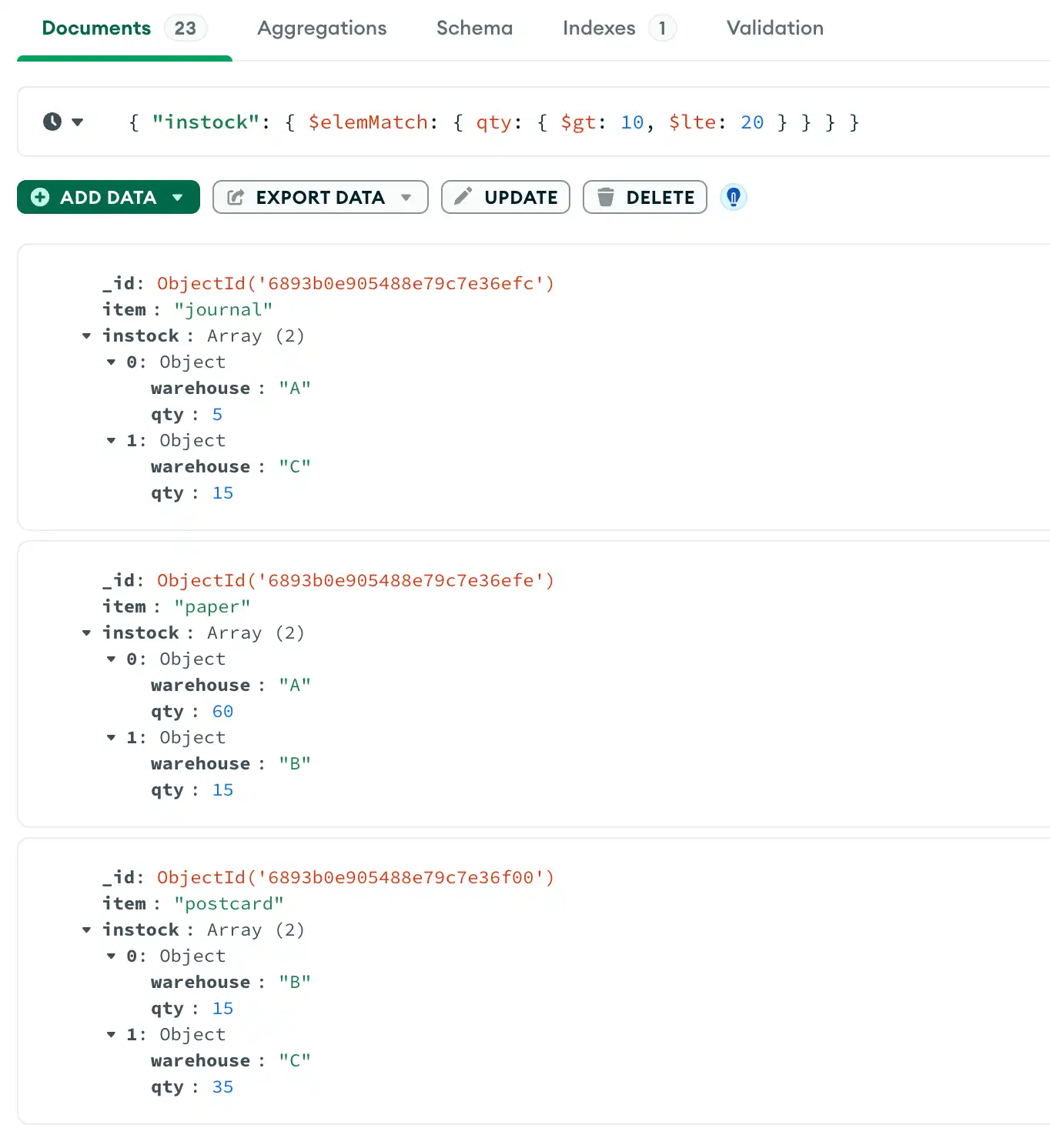 A single nested document meets multiple query conditions on nested fields
